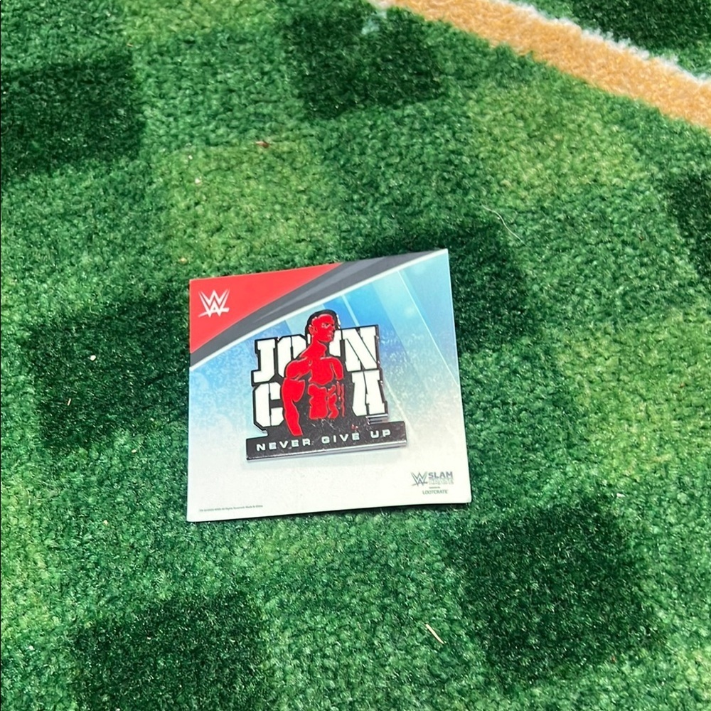 WWE Slam Crate John Cena “Never Give Up” Pin. NEW Loot Crate Exclusive 2022